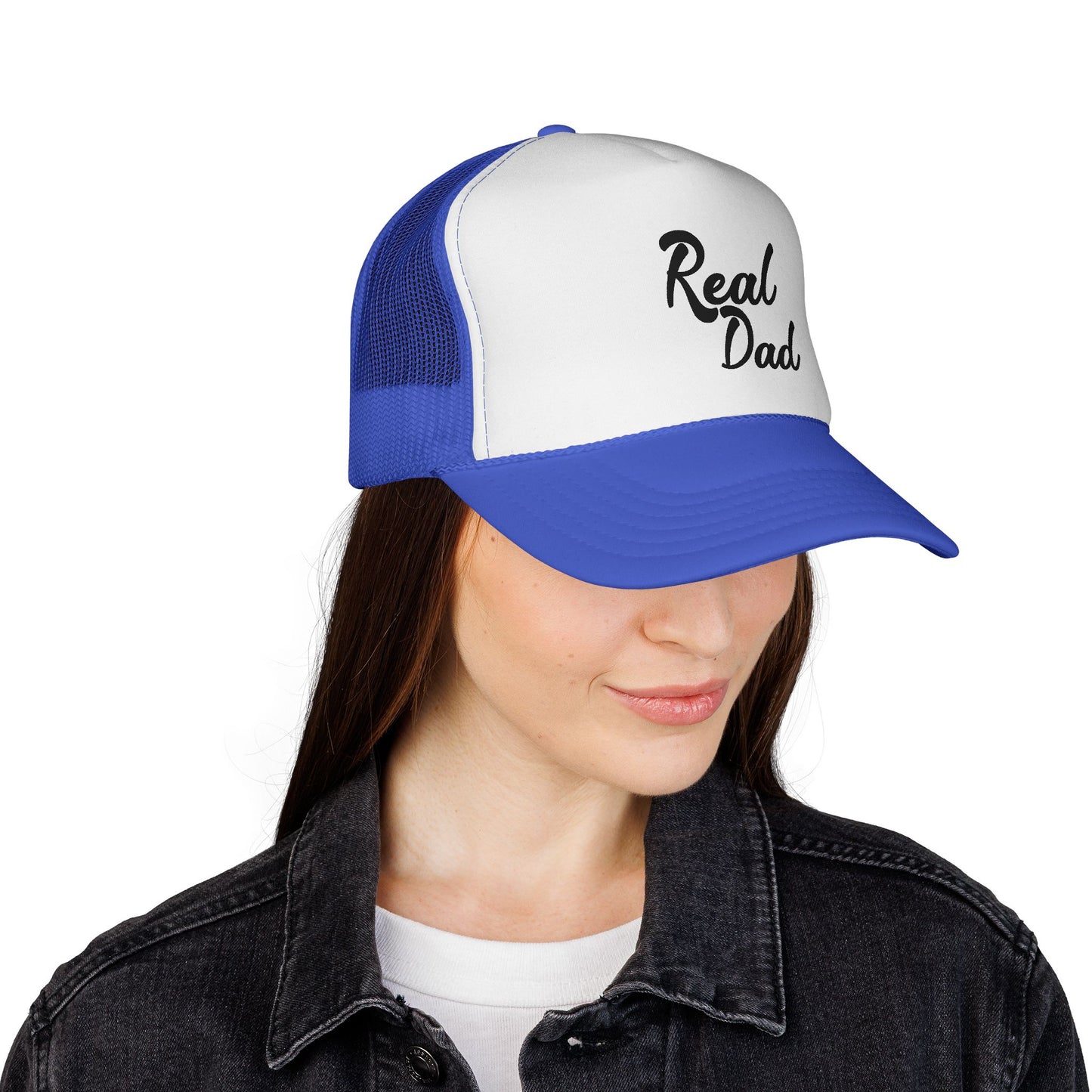 Real Dad Trucker Cap, Gift for Dad, Father's Day Hat, Casual Headwear, Fun Dad Cap, Dad Appreciation Gift