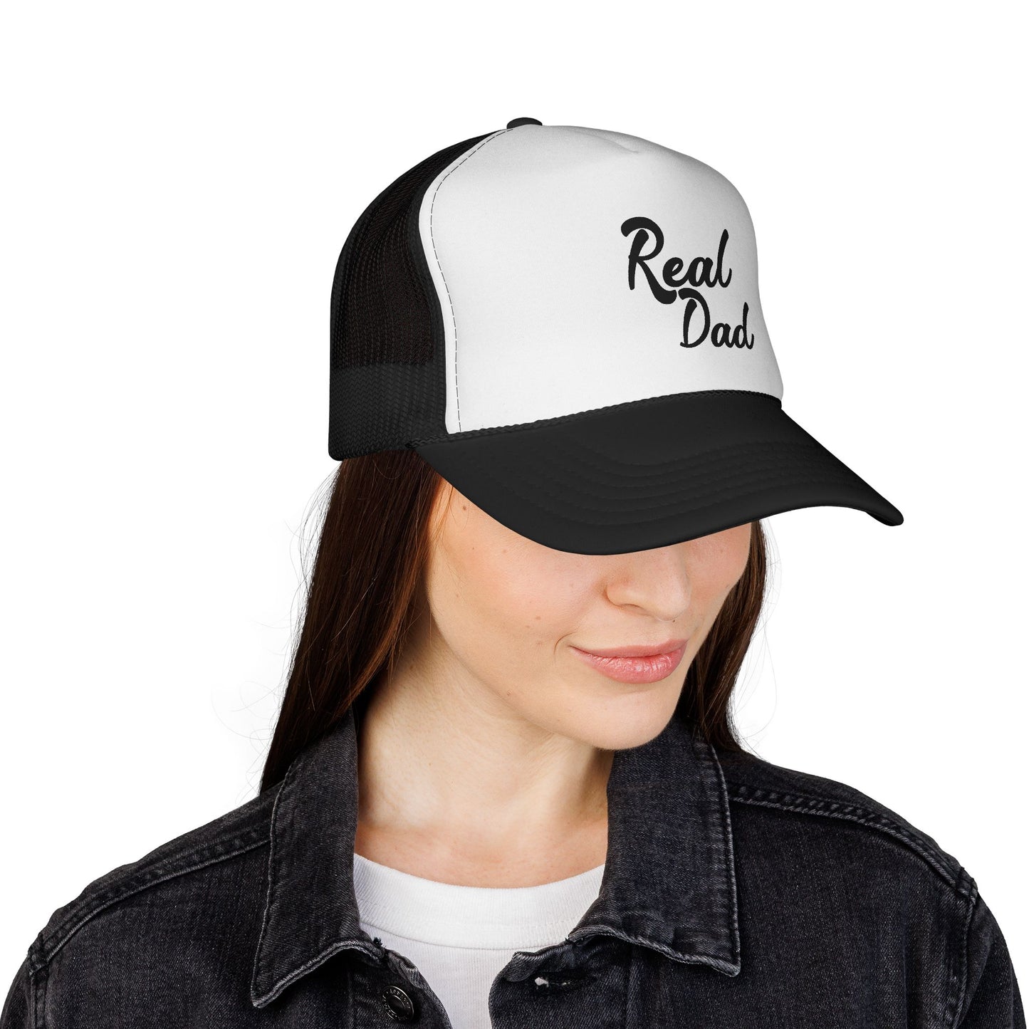 Real Dad Trucker Cap, Gift for Dad, Father's Day Hat, Casual Headwear, Fun Dad Cap, Dad Appreciation Gift