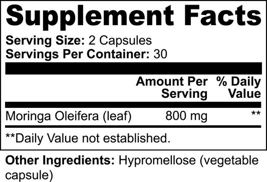 Organic MORINGA for Protein, Vitamin C, B6 and Iron
