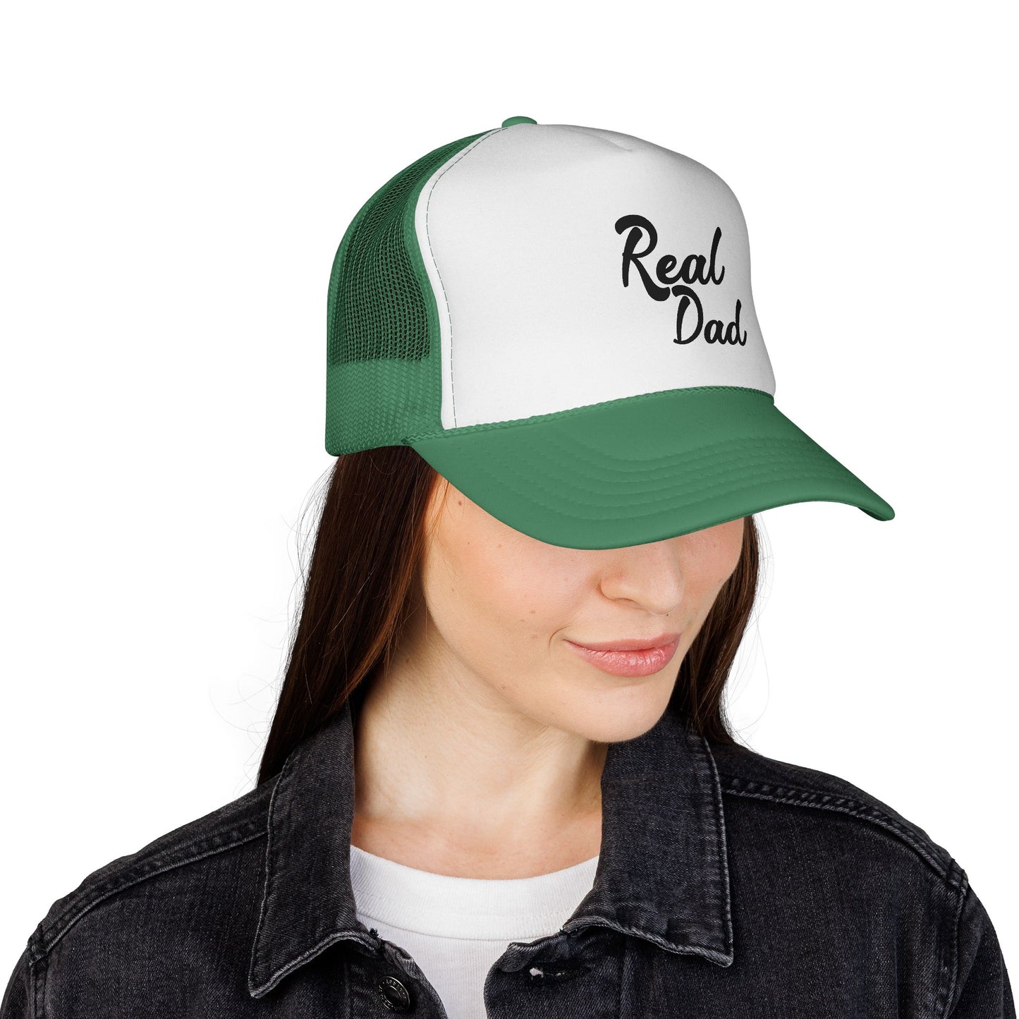 Real Dad Trucker Cap, Gift for Dad, Father's Day Hat, Casual Headwear, Fun Dad Cap, Dad Appreciation Gift